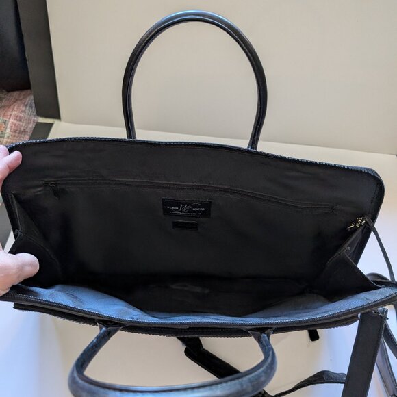 Beautiful Vintage Wilson's Black Leather Laptop Bag in great condition - Picture 8 of 16